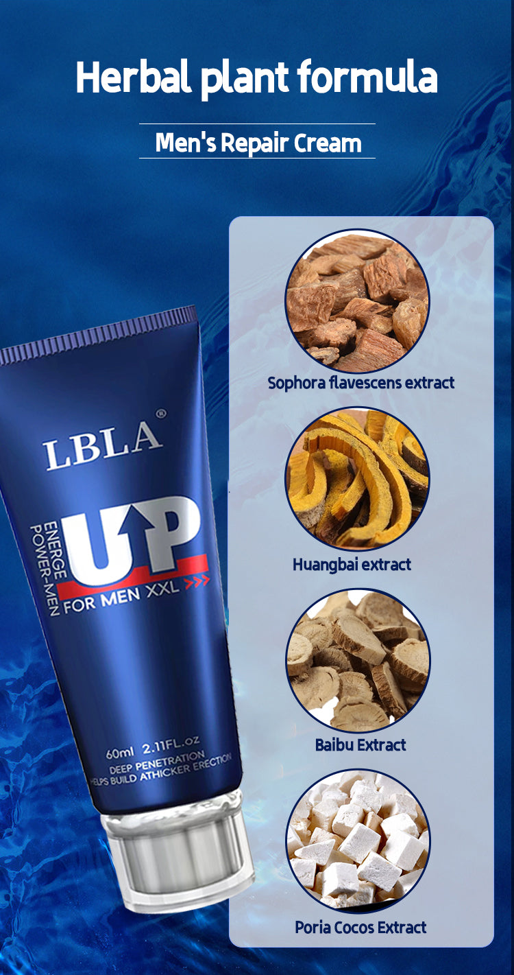 LBLA UP For Men XXL Energy Power Repair Cream 60ml - LBLA UP男士能量修护膏 60ml  - LBLA UP Men's Energy Power Repair Cream, Deep Penetrating Intimate Skin Care for Men, 60ml, External Use Only