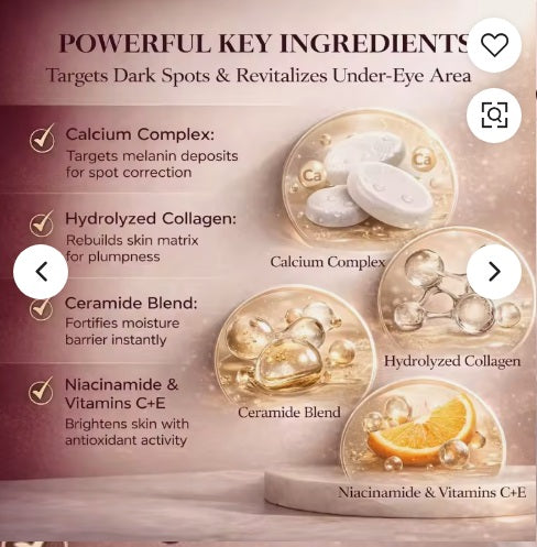 For Dark Circles under the eyes Calcium Dark Spot Eye CreamFade Dark Circles Instantly Lift & Firm Sagging Skin Boost Collagen Production