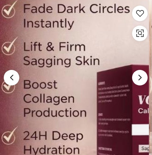 For Dark Circles under the eyes Calcium Dark Spot Eye CreamFade Dark Circles Instantly Lift & Firm Sagging Skin Boost Collagen Production